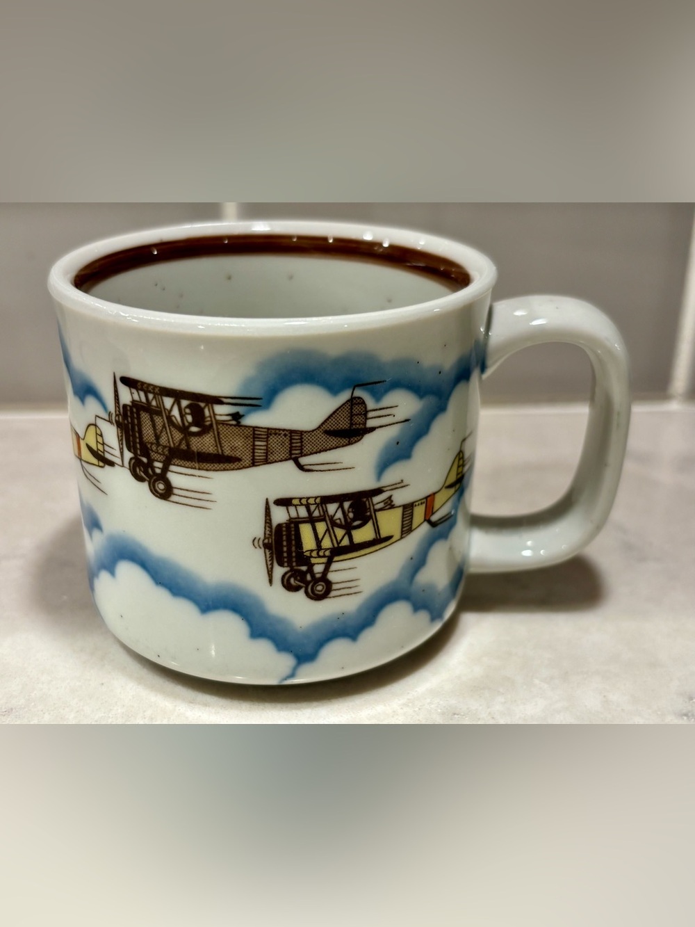 Vintage Otagiri Biplane Mug Planes Pilots Aviation Stoneware Coffee
Cup Japan